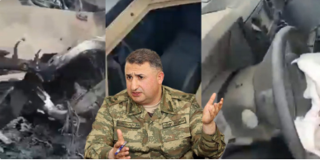 Ադրբեջանցի գեներալի զրահամեքենան ականի պայթյունի հետևանքով վերածվել է մոխրակույտի
